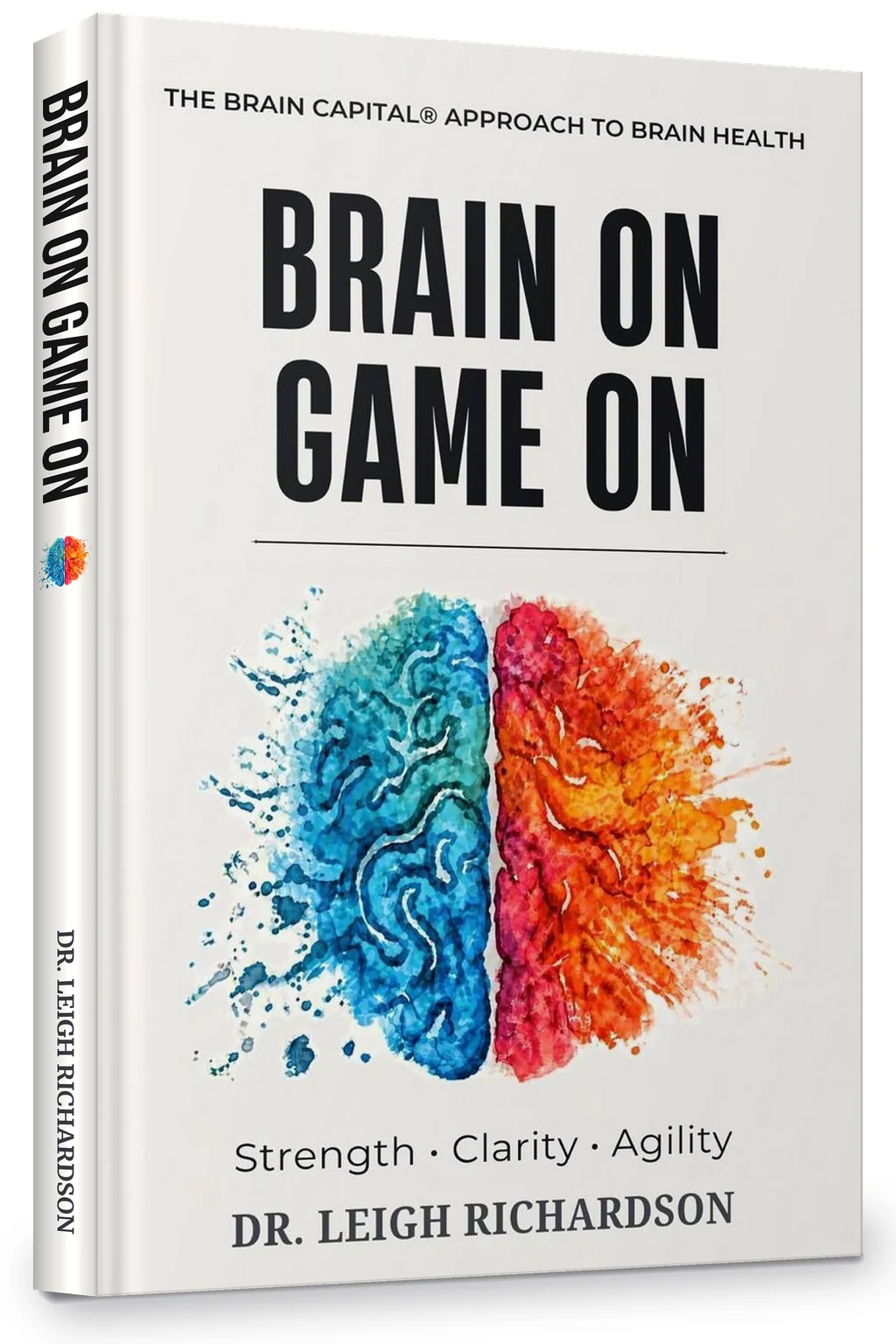 Brain On, Game On by Dr. Leigh Richardson – book mockup
